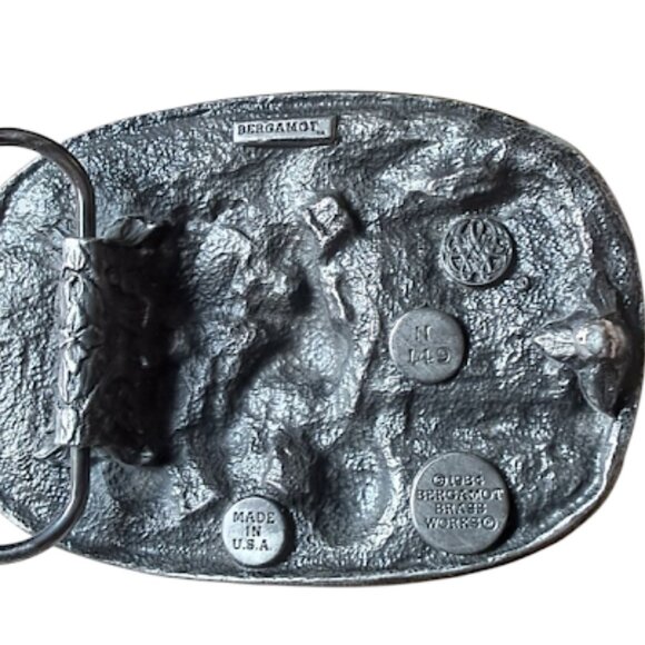 Vintage Motorcycle Touring Belt Buckle, Bergamot Brass, 1984, N149 - Picture 2 of 3